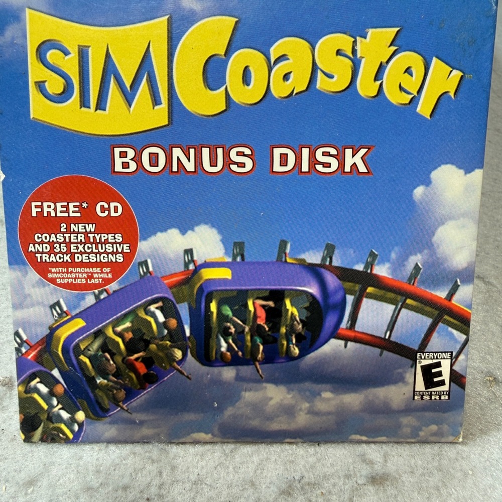 EA SimCoaster Bonus Disk PC OS One Size Blue 2 Coaster Types 35 Exclusive Tracks